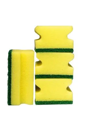 Губки,скрабы: для посуды Скандик Тек 9.5х7х4.5 зеленый абразив /пач.=10 шт.