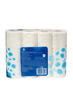 Бумага туалетная: 2сл 16,25м целлюлоза цвет белый Мягкий знак Комфорт Котенок /пач.=12 шт.