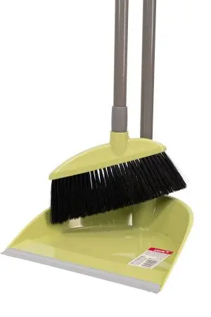 Хозяйственный инвентарь: Совок для мусора пластик со щеткой "Лень" YORK