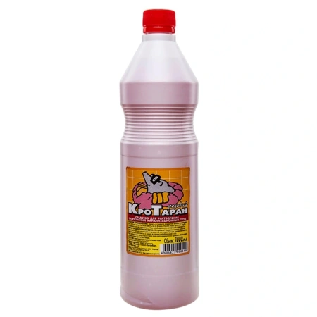 Чистящее средство: КроТаран 1л для прочистки труб розовый