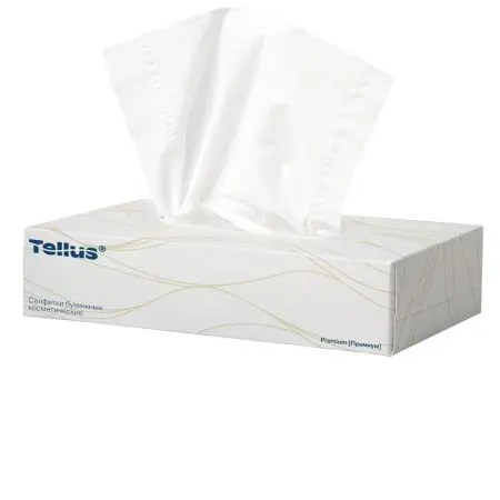 ТОРК: Tellus Салфетки *F1 Премиум 2сл 100л 19х21см для лица ультрамягкие белые