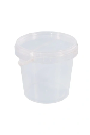 Одноразовая продукция: Ведро 1л с крышкой прозрачное
