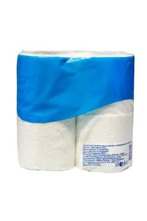 Бумага туалетная: 2сл 50м целлюлоза цвет белый Виклин /пач.=4 шт.