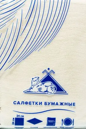 Бумажные салфетки: столовые 1сл 400листов 24х24 Big Pack ROSHY белые