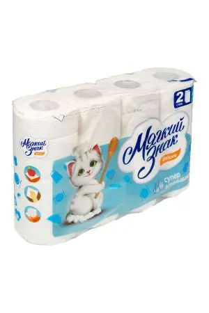 Бумажные полотенца: 2сл 10м целлюлоза цвет белый Делюкс/"Ь" /пач.=4 шт.