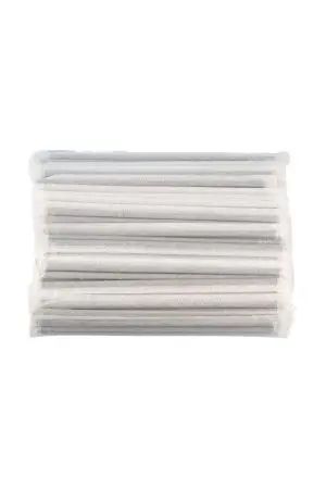 Одноразовая продукция: Трубочки для коктейля 8х240мм без изгиба черные в инд.упак. /пач.=250 шт.