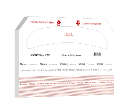 VEIRO: Покрытия на унитаз 250л индивидуальные белые